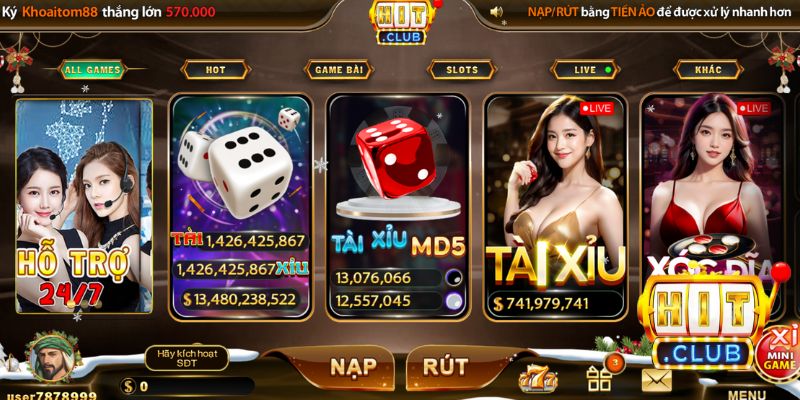 Hàng loạt game cực hấp dẫn được Hit Club cung cấp